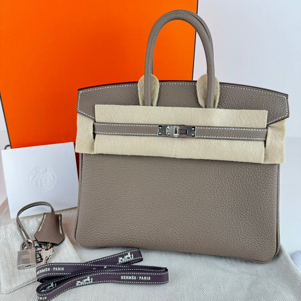 Birkin25 バーキン25 Etoupe エトープ Togo トゴ PHW シルバー金具 Stamp-W W刻印