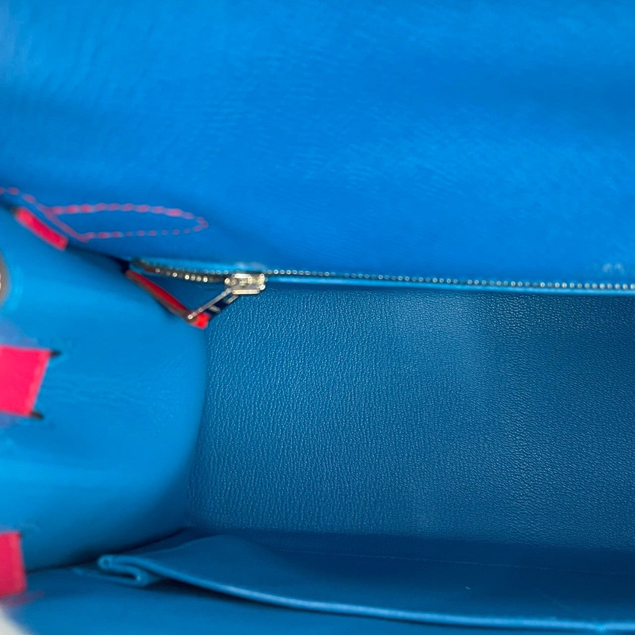 Kelly28 casaque ケリー28 カザック Rouge de coeur/Rose extreme/Bleu zanzibar ルージュデクール/ローズエクストリーム/ブルーザンジバル Epsom エプソン PHW シルバー金具 Z刻 2wayバッグ ショルダーバッグ