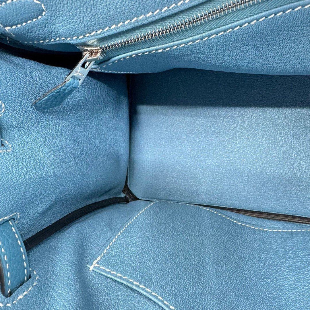 Birkin25 バーキン25 New blue jean ニューブルージーン W刻 PHW シルバー金具 Togo トゴ