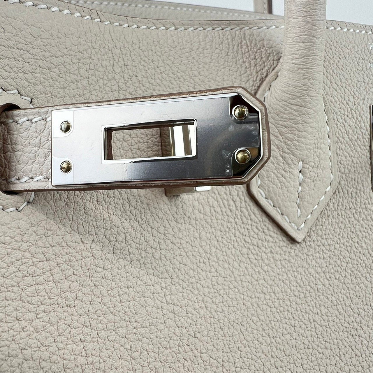 Birkin25 バーキン25 Craie クレ Togo トゴ PHW シルバー金具 Stamp-W W刻印