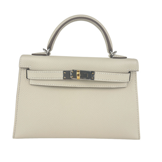 Mini kelly ミニケリー Craie クレ  EHW エレクトラム金具 Epsom エプソン Stamp-K K刻印