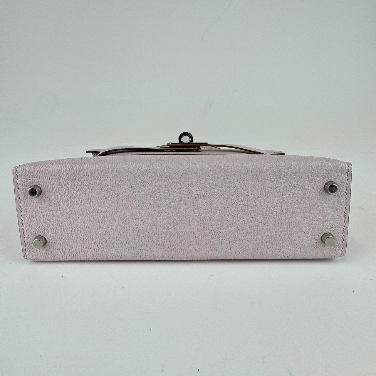 Mini kelly ミニケリー Mauve pale Chevre シェーブル PHW シルバー金具 Stamp-U U刻印