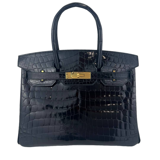 Birkin30 バーキン30 Black ブラック  GHW ゴールド金具 Shiny crocodile シャイニークロコダイル Stamp-Y Y刻印