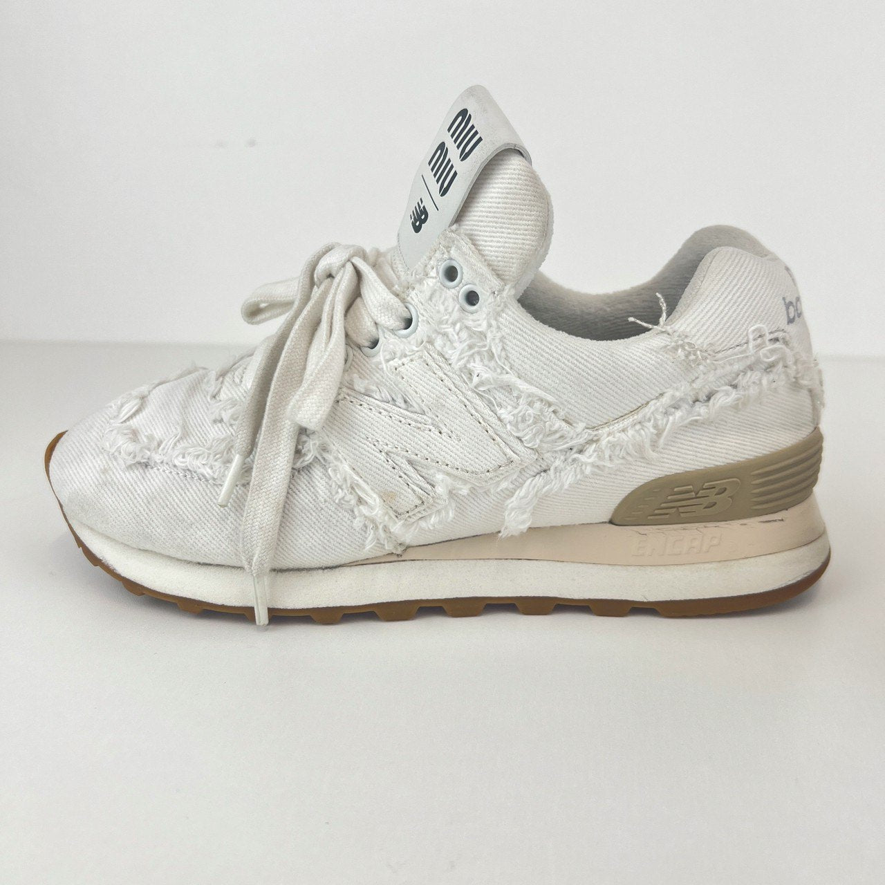ミュウミュウ ニューバランス Miumiu×New Balance 574 スニーカー ホワイト 574 White ホワイト 34ハーフ