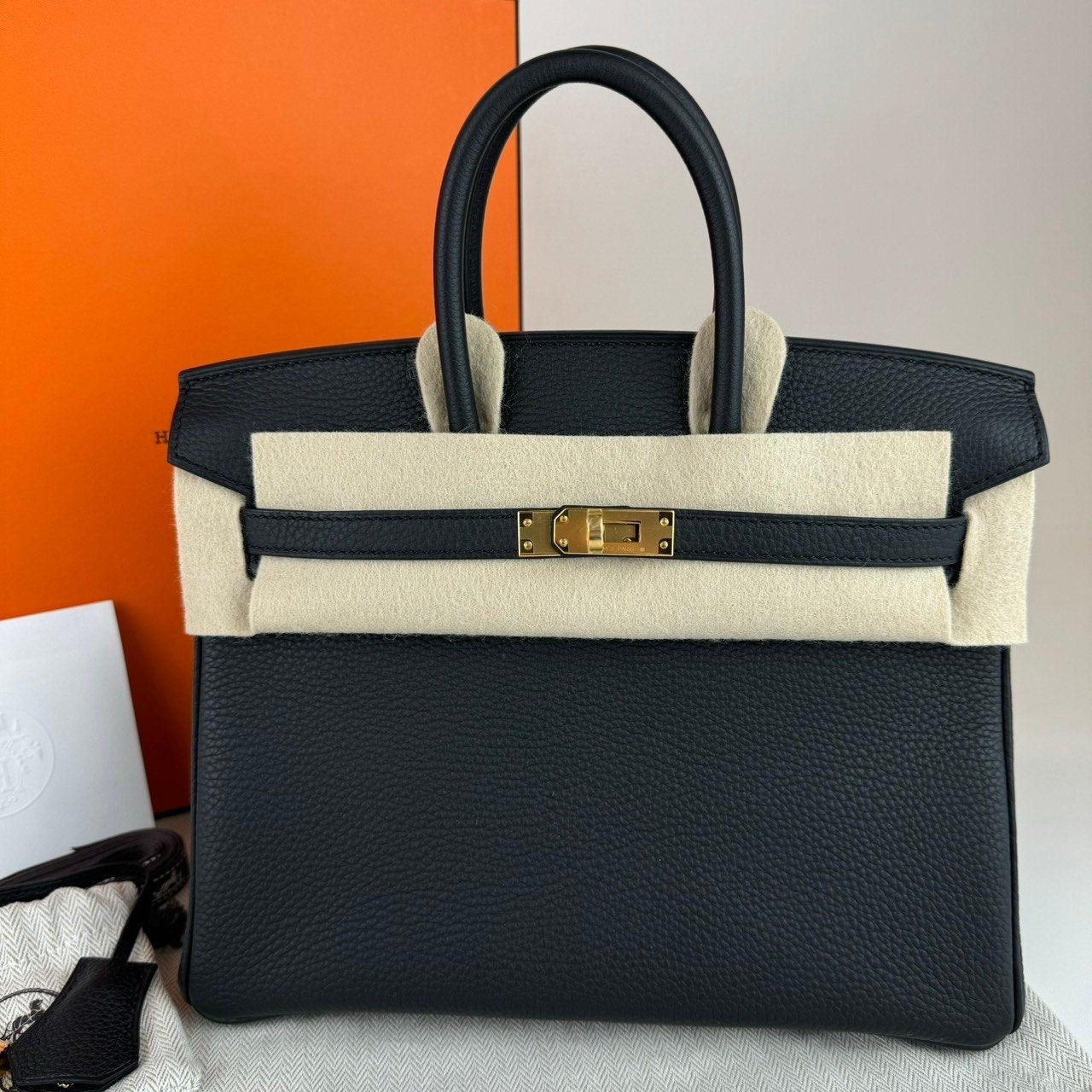 Birkin25 バーキン25 Black ブラック GHW ゴールド金具 W刻印 Togo トゴ