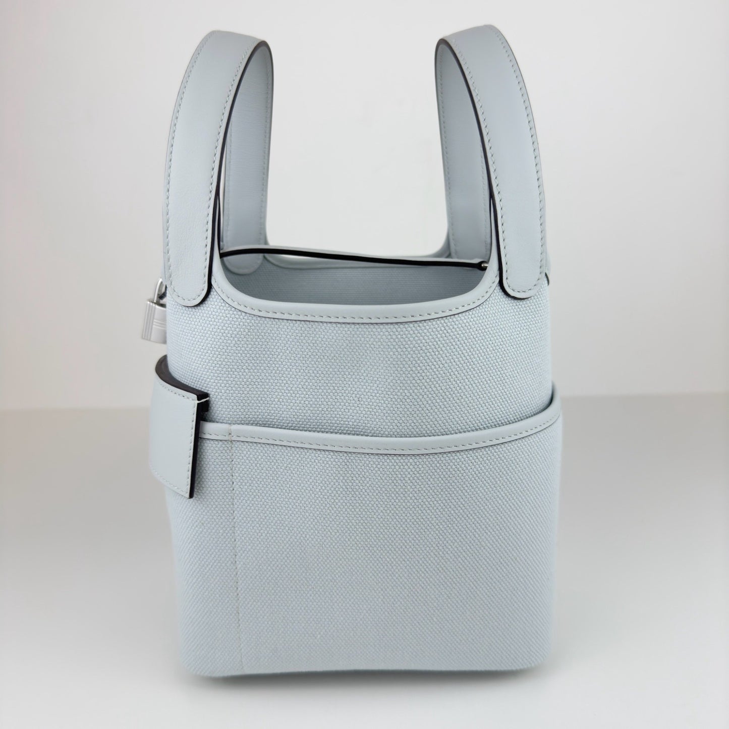 Picotin lock cargo PM ピコタンロックカーゴPM Gris platine グリプラチナ Toile goeland/Swift トワルゴエラン/スイフト PHW シルバー金具 Stamp-W W刻印