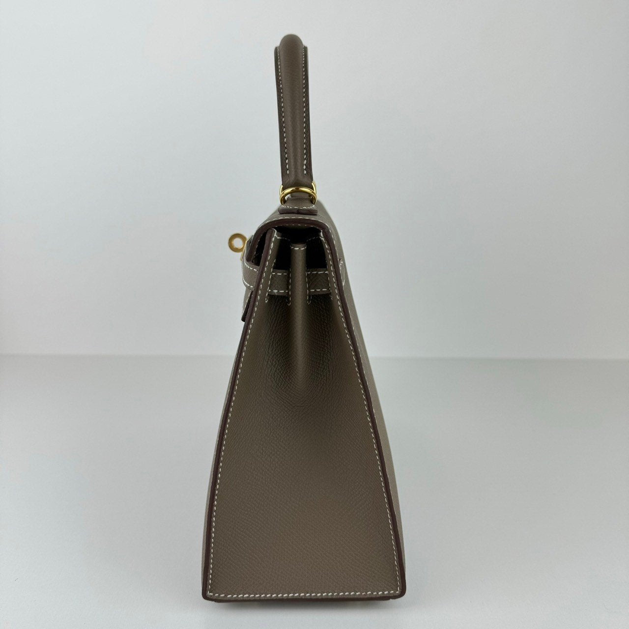 Kelly25 ケリー25 Etoupe エトープ Epsom エプソン GHW ゴールド金具 Stamp-W W刻印