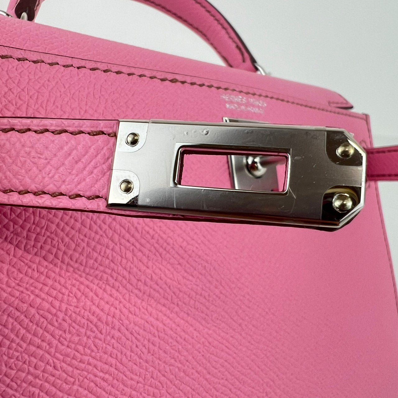 Mini kelly ミニケリー Bubblegum バブルガム PHW シルバー金具 Epsom エプソン Stamp-B B刻印