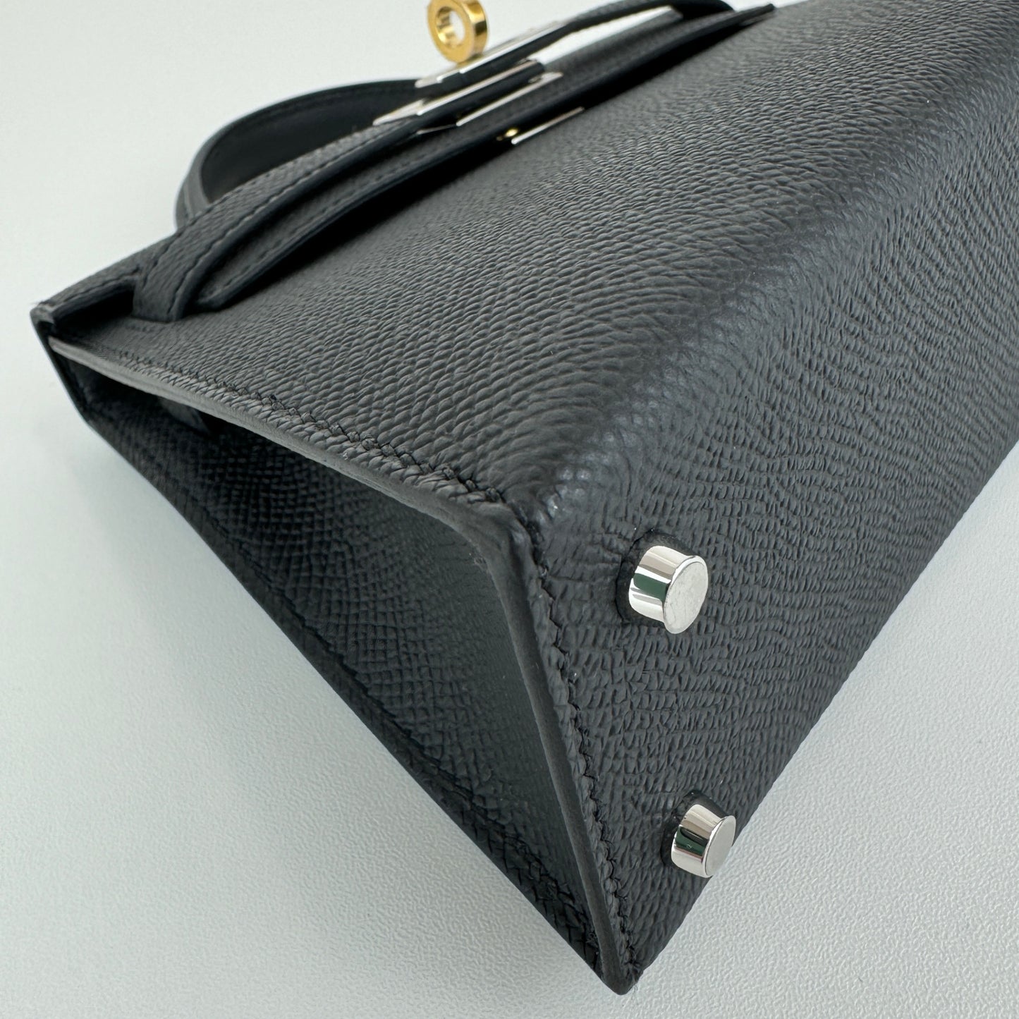Mini kelly ミニケリー Black ブラック EHW エレクトラム金具 Stamp-K K刻 Epsom エプソン