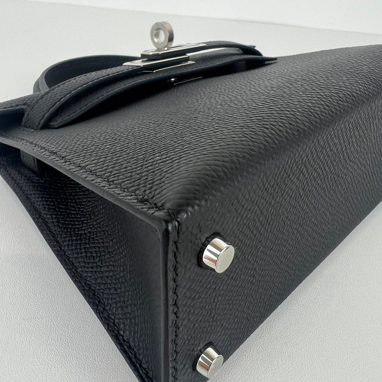 Mini kelly ミニケリー Stamp-B B刻印 Epaom エプソン Black ブラック PHW シルバー金具 2WAYバッグ ショルダーバッグ ハンドバッグ