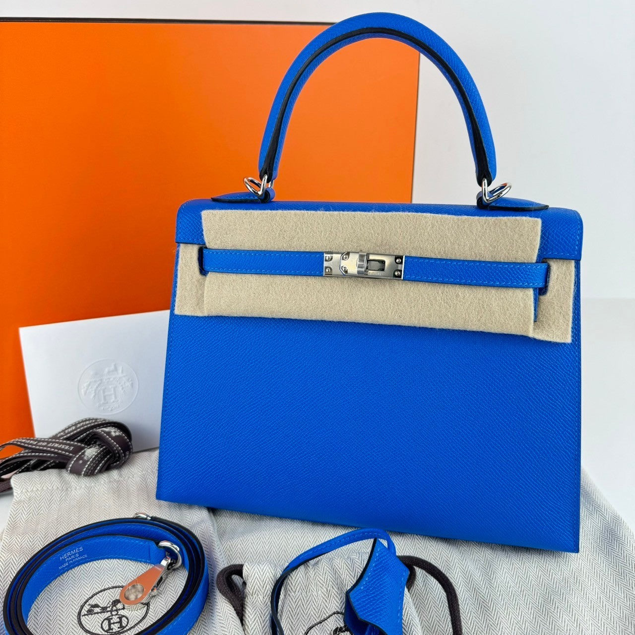 Kelly25 ケリー25 Blue hydra ブルーイドラ GHW ゴールド金具 Epsom エプソン Stamp-W W刻印