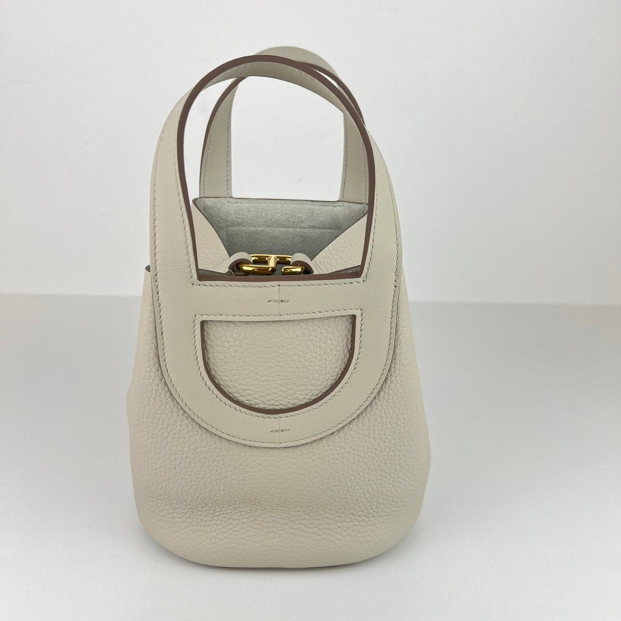 新品未使用 HERMES エルメス インザループ 18 IN THE ROOP 18 Craie クレ GHW ゴールド金具 Clemance トリヨンクレマンス B刻印 Stamp-B ハンドバッグ レディースバッグ
