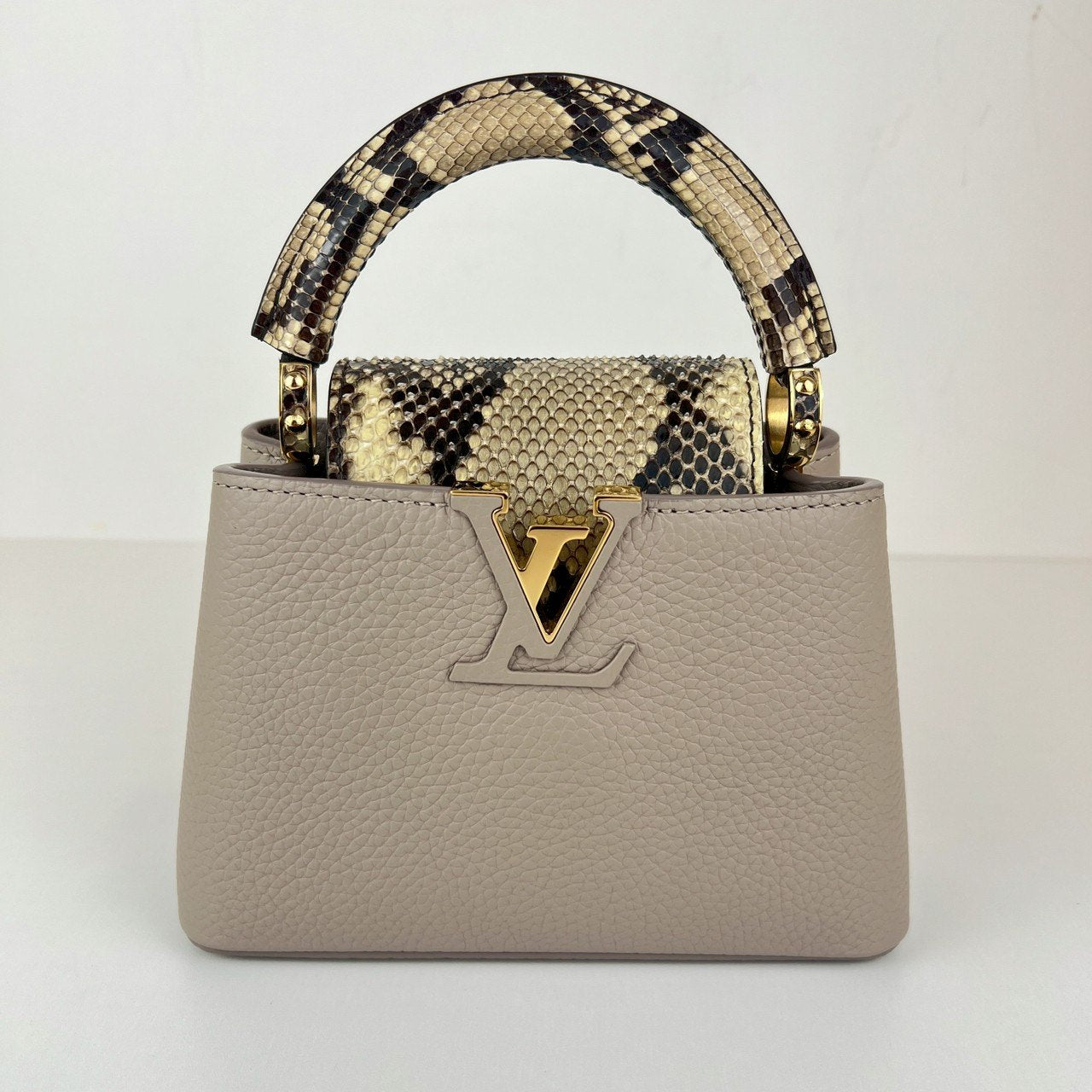 Capucines mini カプシーヌ ミニ galet ガレ Tauillon Leather トリヨンレザー Python パイソン N81258