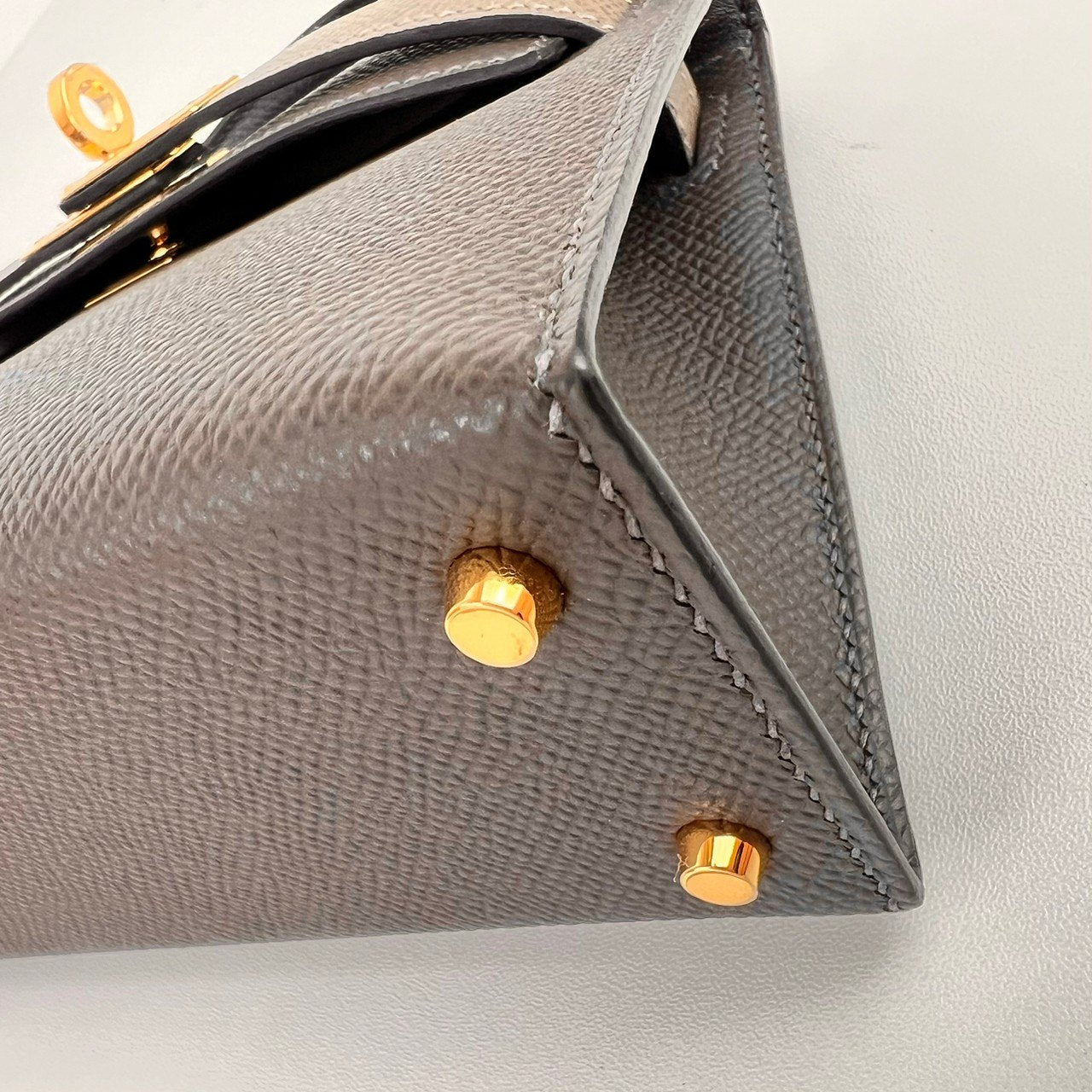 Mini kelly Tricolor ミニケリー トリコロール Ecorce/Etoupe/Black エコルセ/エトープ/ブラック Epsom エプソン GHW ゴールド金具