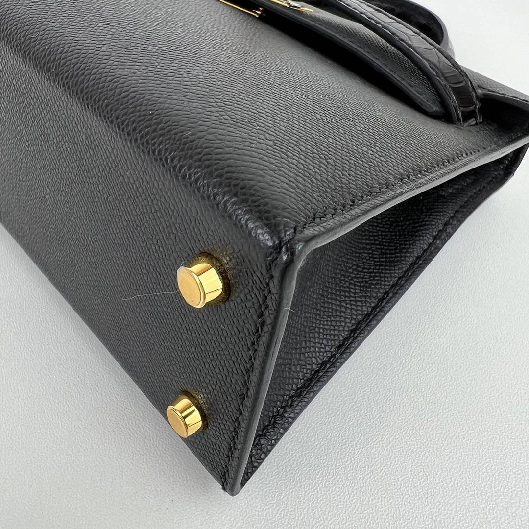 Mini kelly touch ミニケリー タッチ Black ブラック Madame マダム/Alligatorアリゲーター GHW ゴールド金具 Stamp-B B刻印