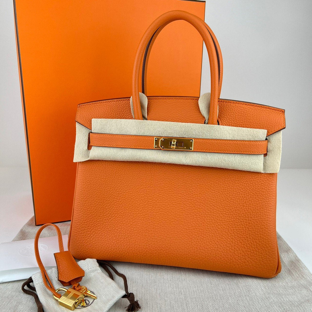 Birkin30 バーキン30 オレンジ Togo トゴ GHW ゴールド金具 W刻