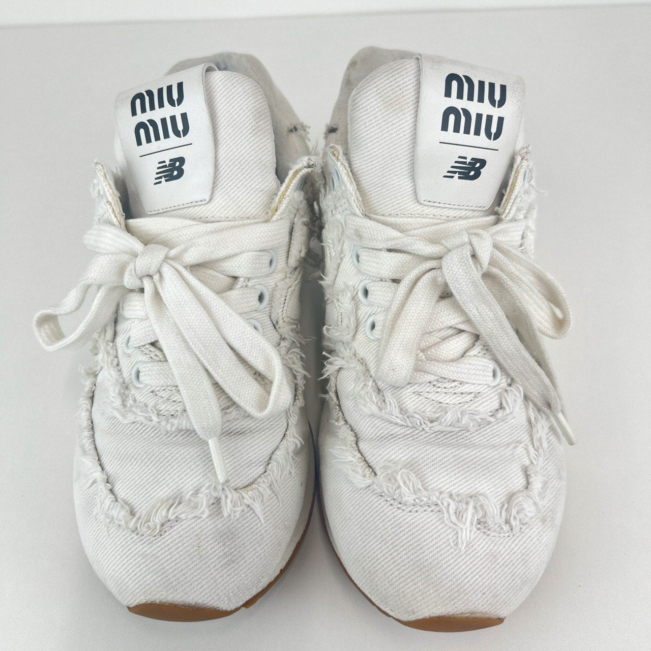 ミュウミュウ ニューバランス Miumiu×New Balance 574 スニーカー ホワイト 574 White ホワイト 34ハーフ