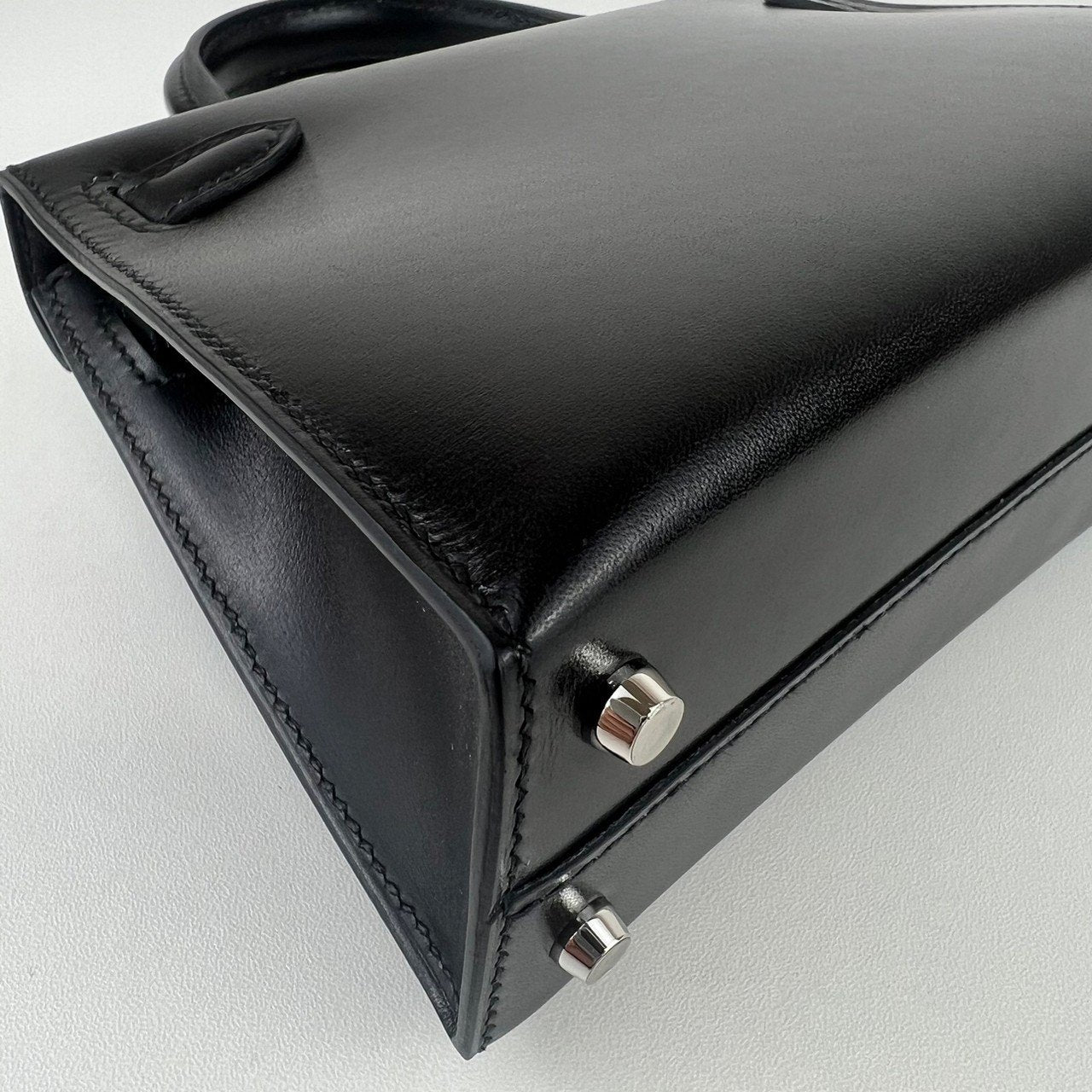 Mini Kelly Cloute ミニケリークローテ Black ブラック PHW シルバー金具 Boxcalf ボックスカーフ Stamp-W W刻印
