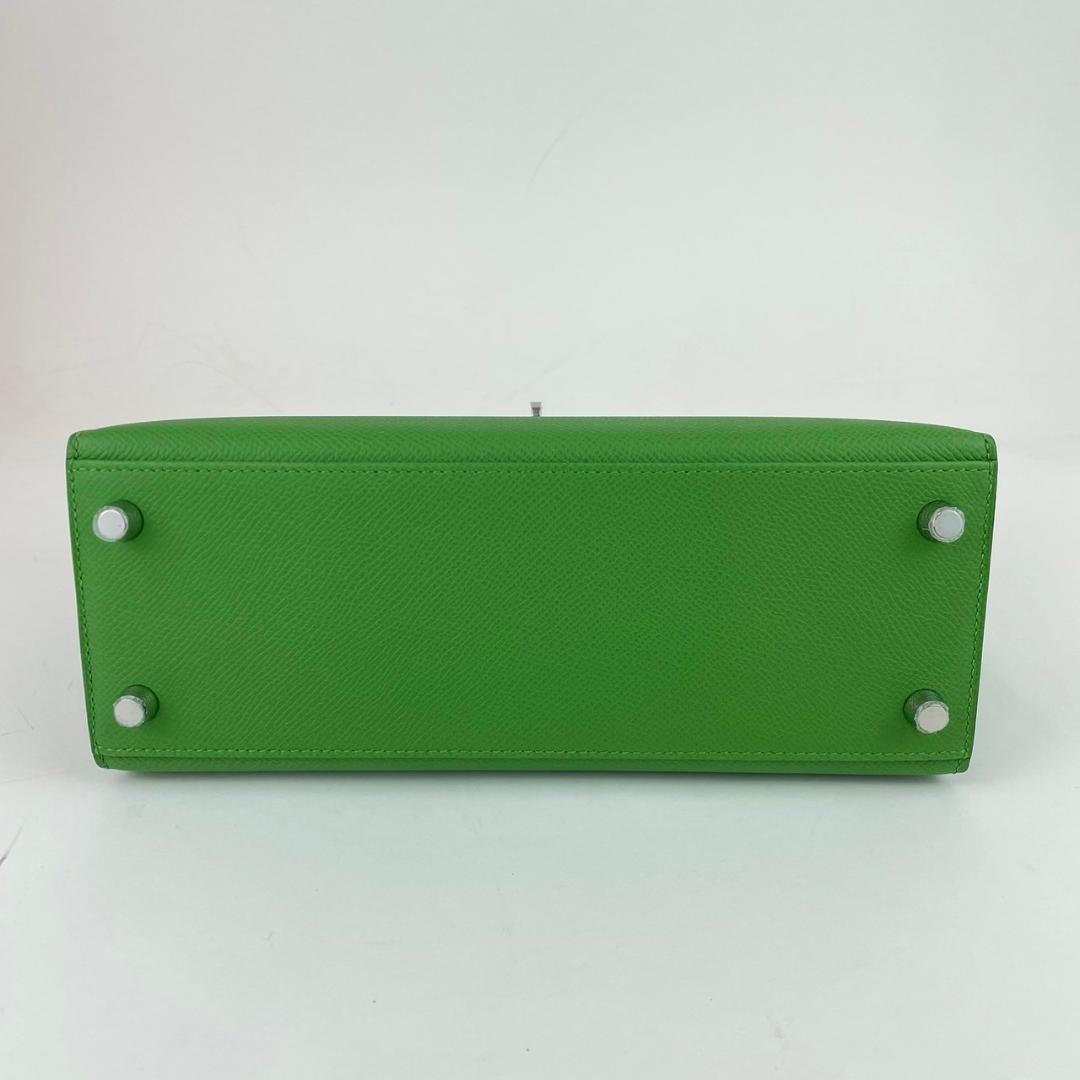 新品 HERMES エルメス Kelly25 ケリー25 Vert yucca ヴェールユッカ Epsom エプソン PHW シルバー金具 B刻