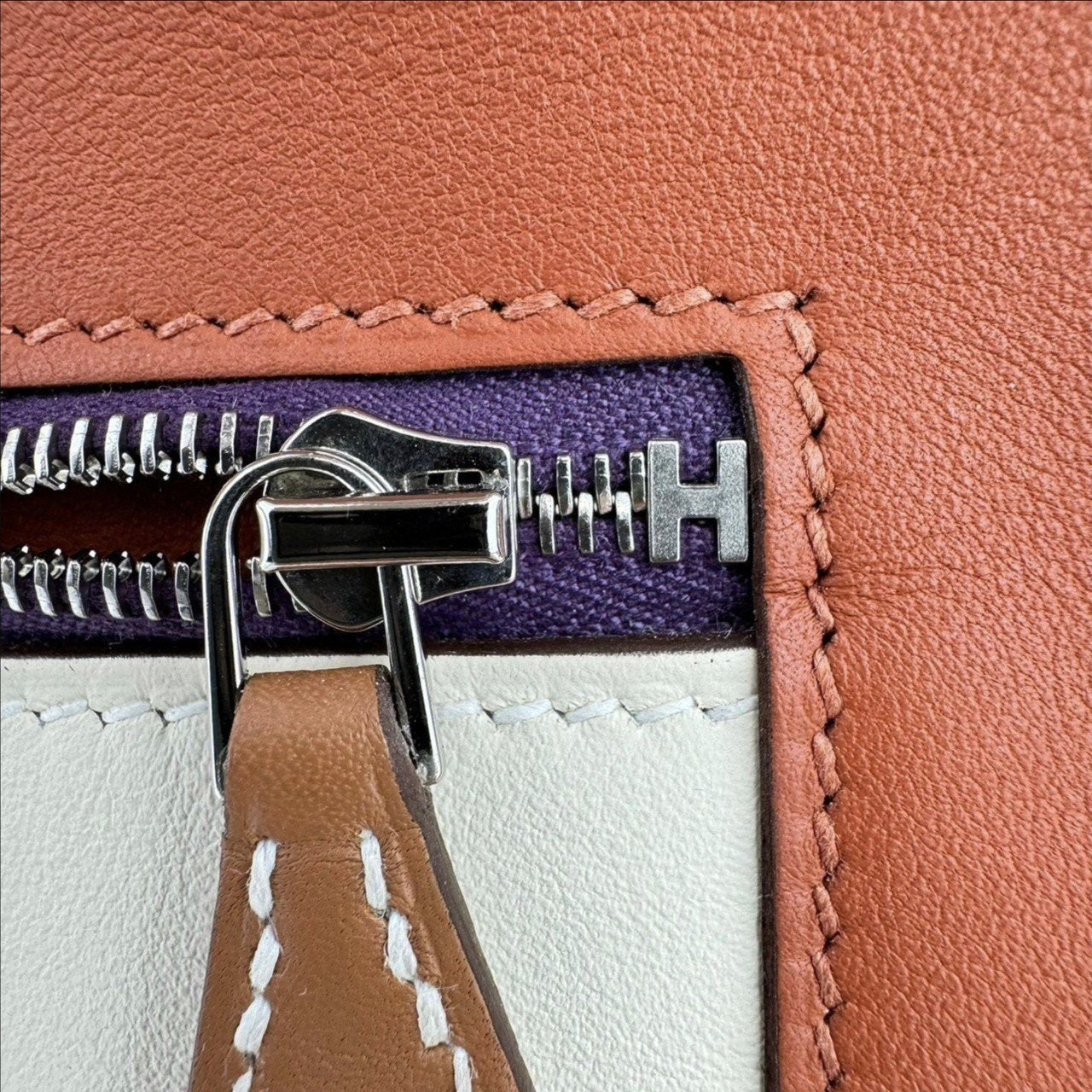 Birkin30 colormatic バーキン30 カラーマティック Brick/Nata/Blue brume ブリック/ナタ/ブルーブリュム PHW シルバー金具 Swift スイフト U刻 Stamp-U