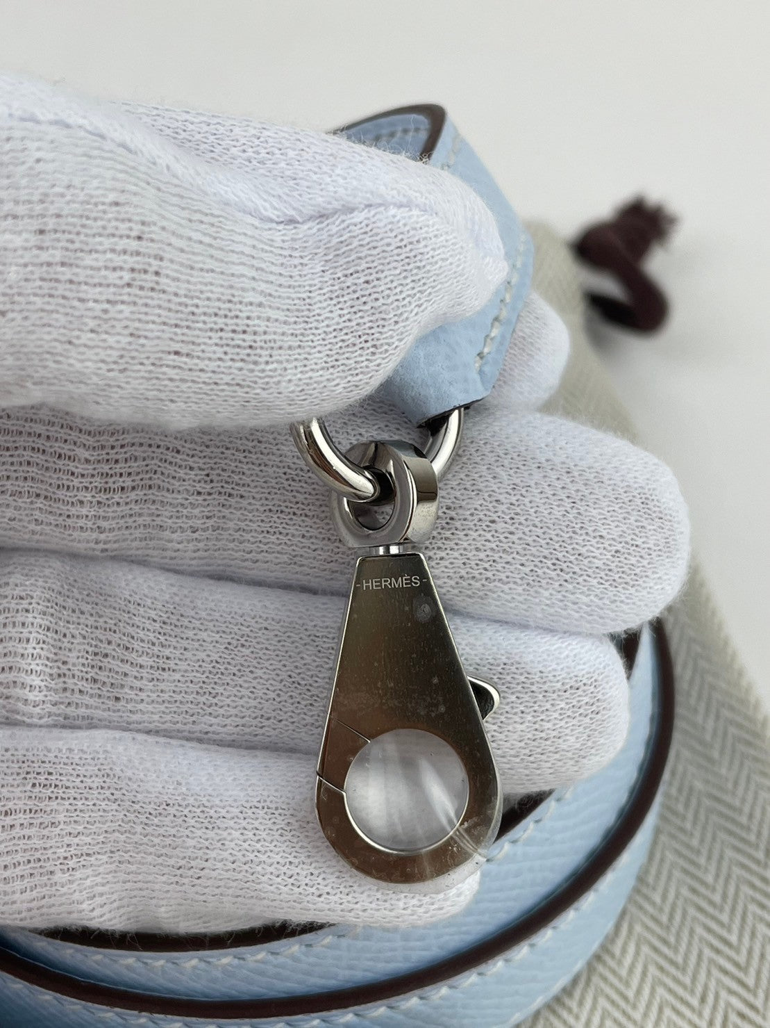 ケリー28 セリエ Kelly28 Sellier Y刻 ブルーブリュム Bleu Brume シルバー金具 PHW エプソン Epsom