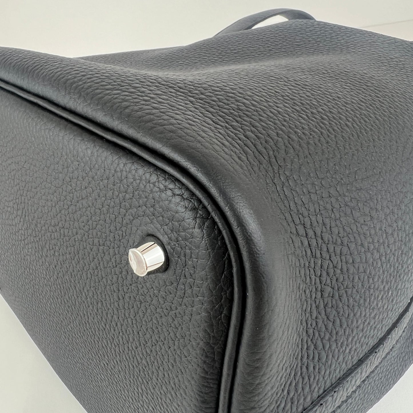Picotin lock MM ピコタンロックMM Black ブラック Clemence クレマンス PHW シルバー金具 Stamp-K K刻印