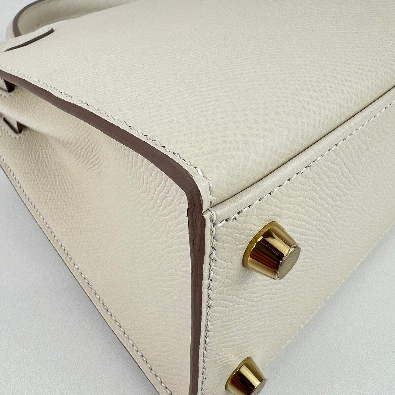 Kelly25 Sellier ケリー25 セリエ Craie クレ W刻 GHW ゴールド金具 Epsom エプソン
