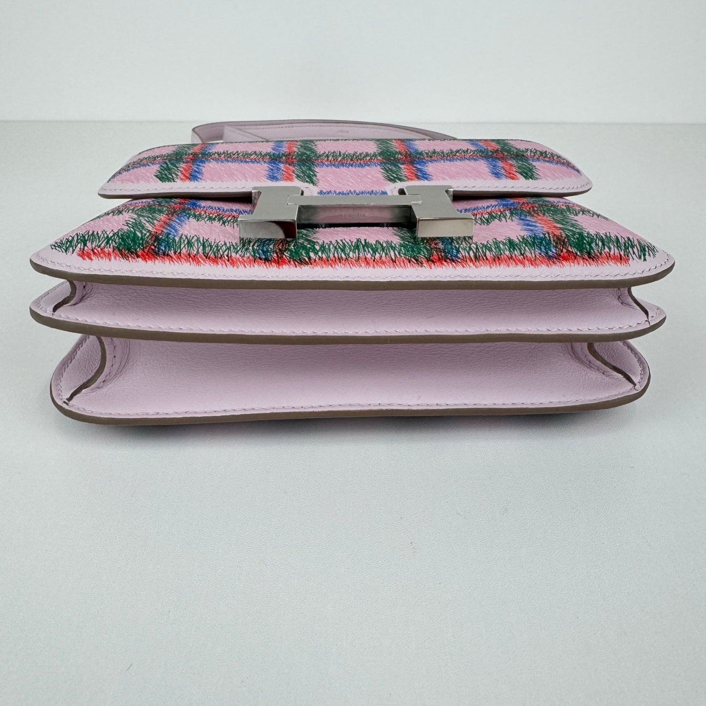 Constance mini tartan light コンスタンスミニ タータンライト Mauve pale モーヴペール Swift スイフト PHW シルバー金具 Stamp-K K刻印