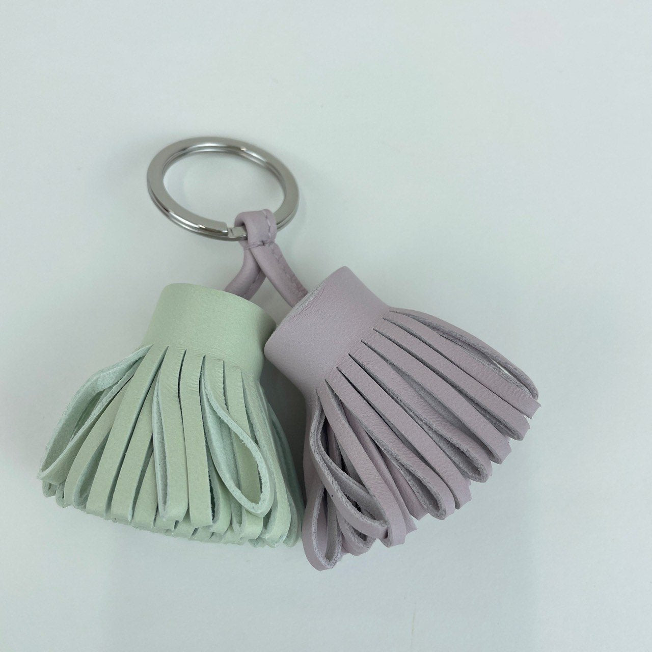 Hermès エルメス Carmen Unodos miro Keyring カルメン ウノドス キーリング Lambskin ラムスキン Mauve pale/Vert fizz モーヴペール/ヴェールフィズ PHW シルバー金具