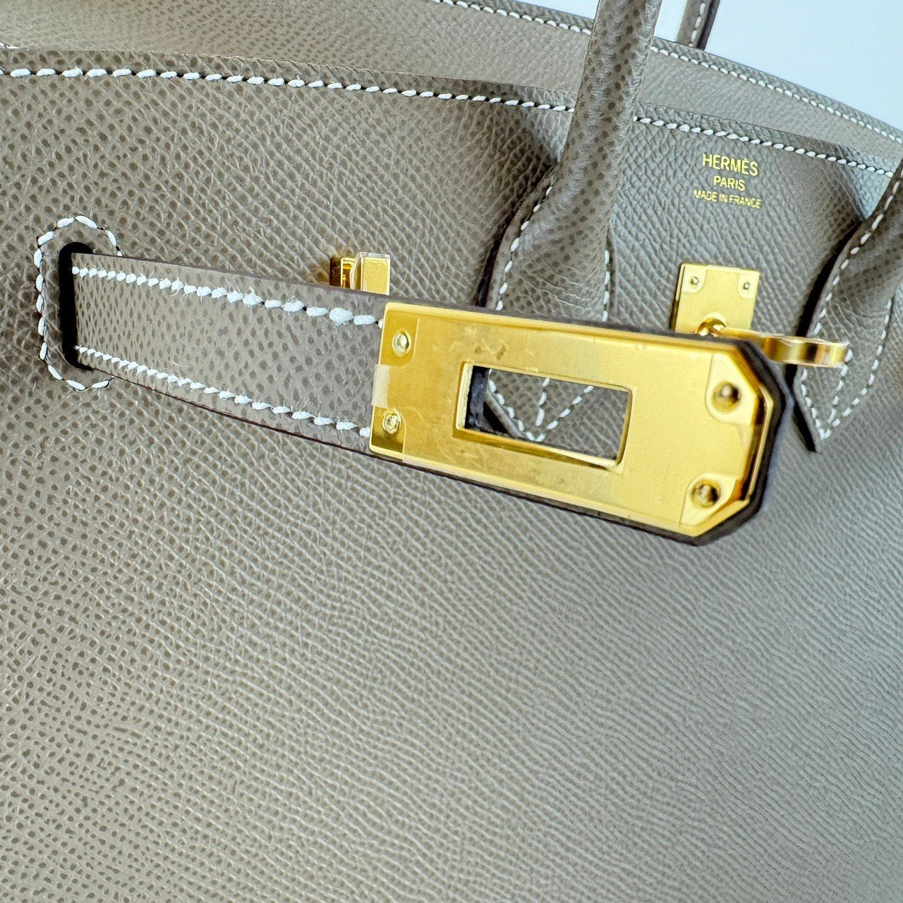 Birkin25 Sellier バーキン25セリエ Etoupe エトープ GHW ゴールド金具 Epsom エプソン Stamp-U U刻印