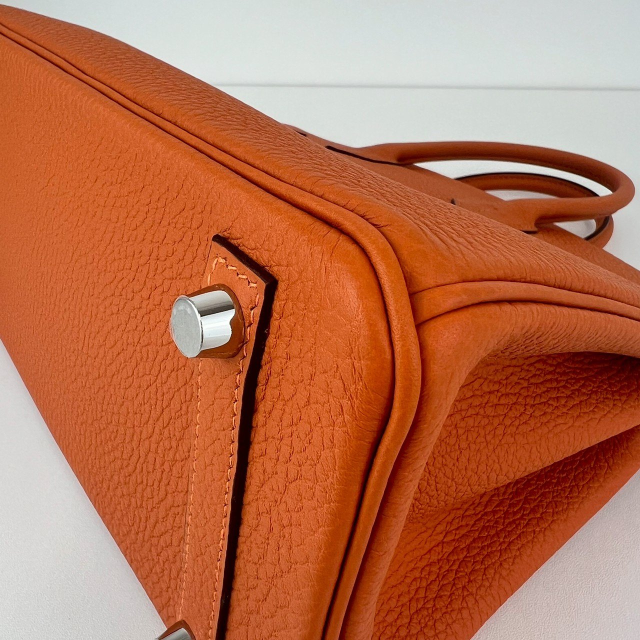Birkin25 バーキン25 Orange オレンジ PHW シルバー金具 Togo トゴ Stamp-W W刻印