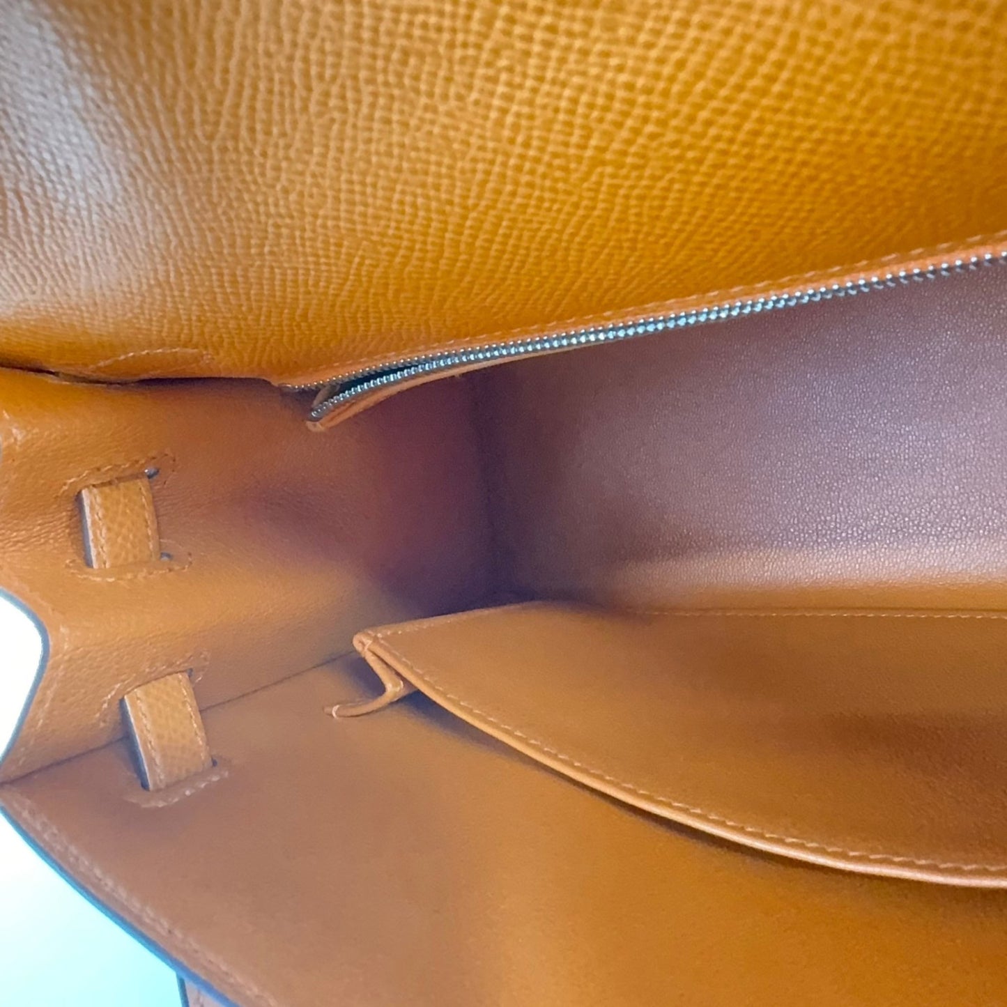 Kelly25 ケリー25 Stamp-W W刻印 Epsom エプソン Orange オレンジ PHW シルバー金具