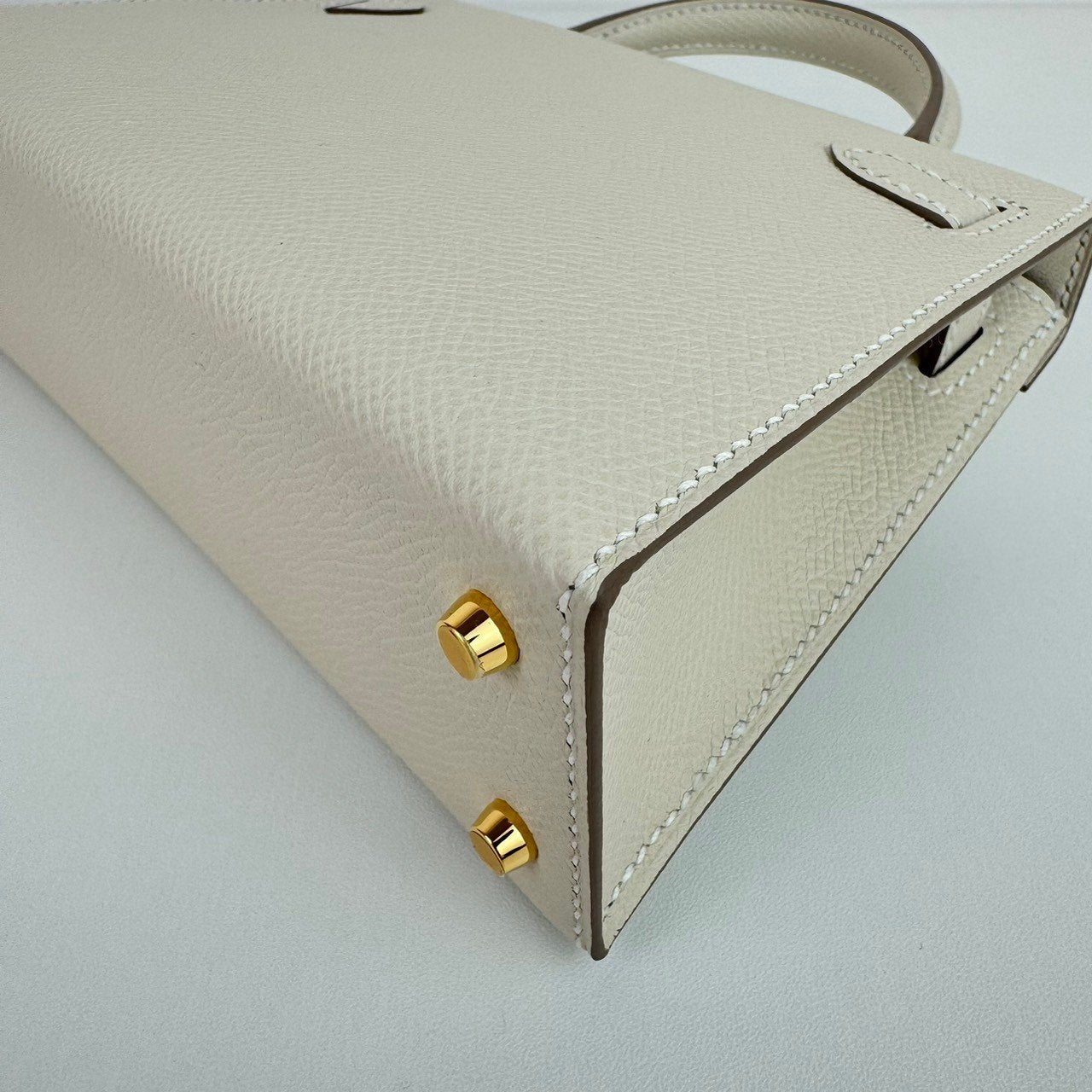 Mini kelly ミニケリー Craie クレ ゴールド金具 W刻 ハンドバッグ Epsom エプソン
