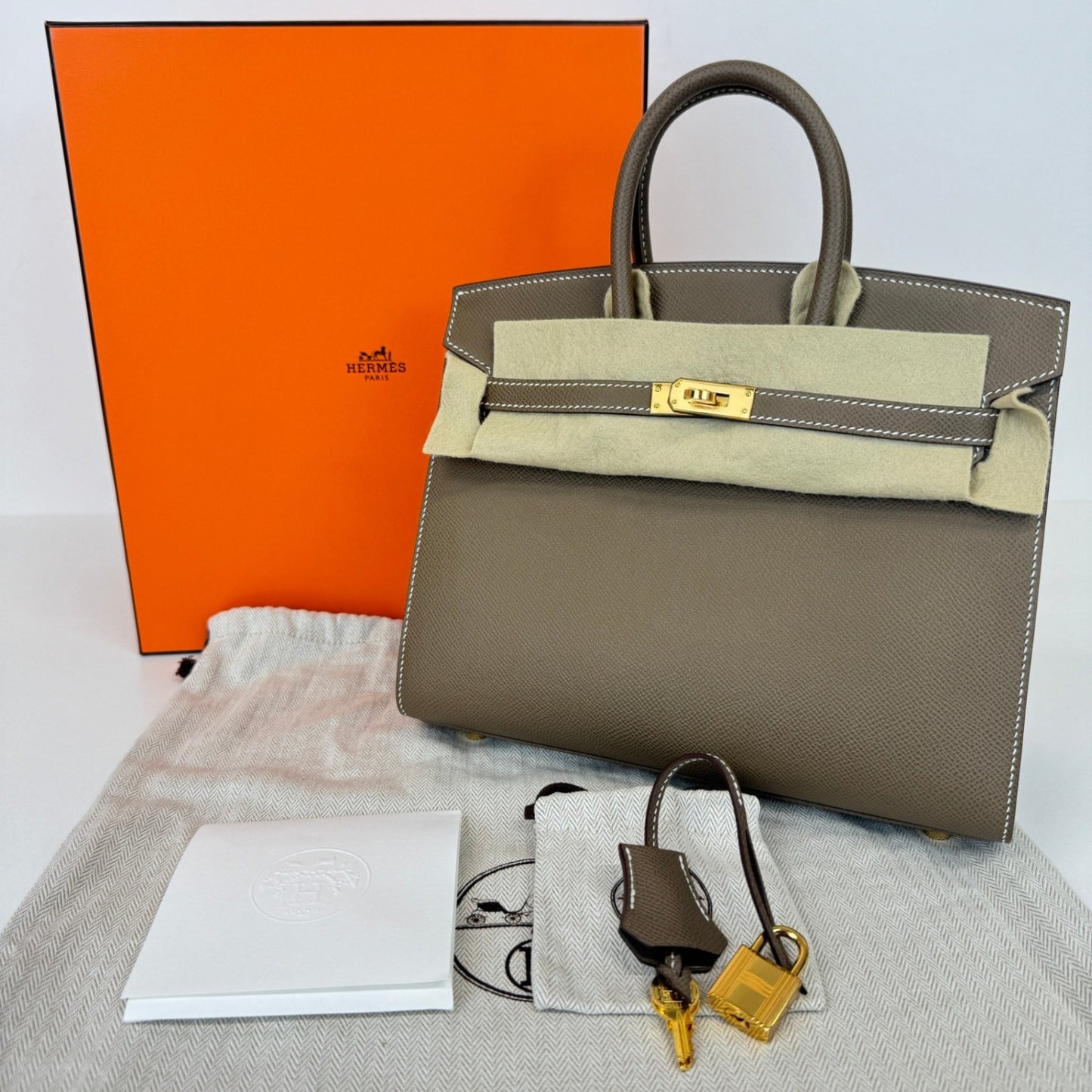 Birkin25 バーキン25 Etoupe エトープ Epsom エプソン GHW ゴールド金具 Stamp-W W刻印