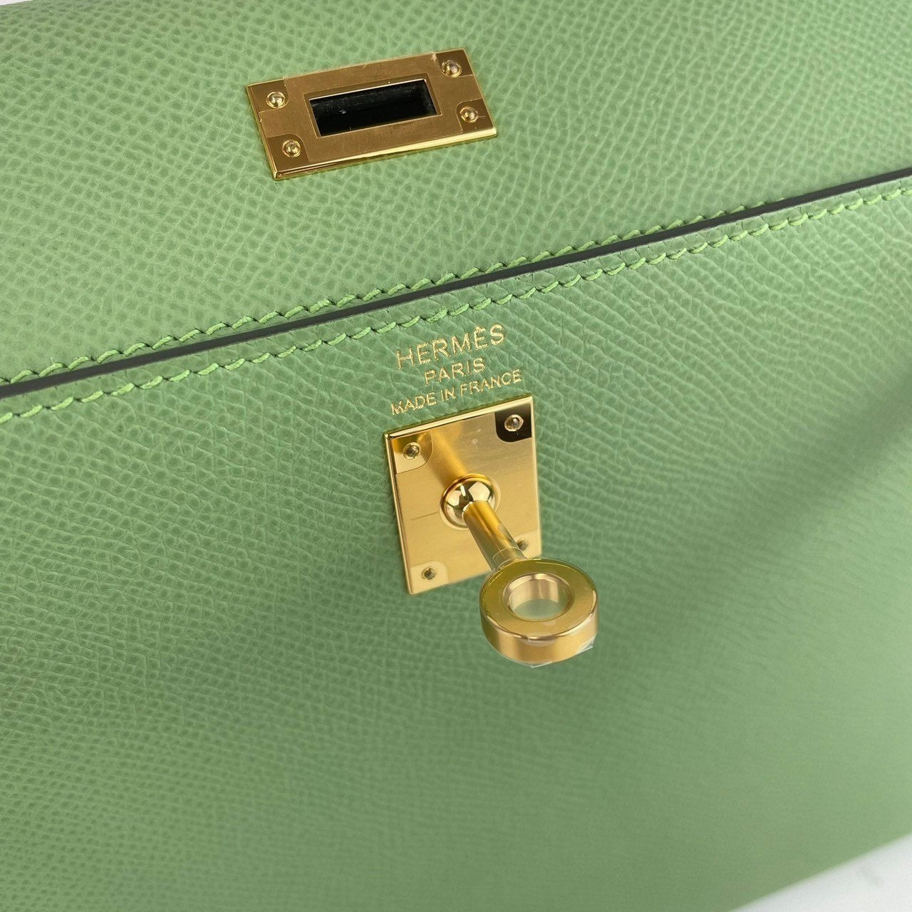 Kelly25 ケリー25 Vert criquet ヴェールクリケット Epsom エプソン GHW ゴールド金具 U刻