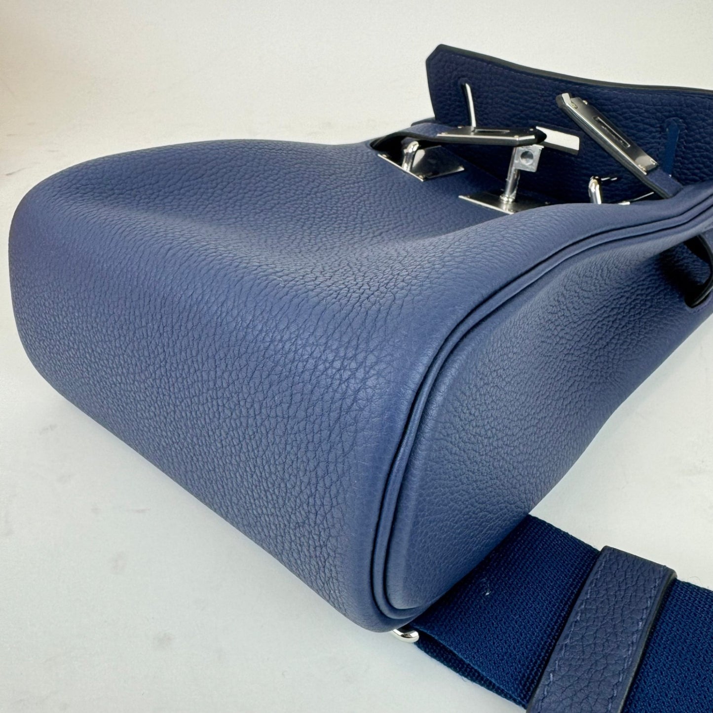 新品 HERMES エルメス Hac a dos PM アッカドPM Blue de press ブルードプリュス Togo トゴ PHW シルバー金具 B刻
