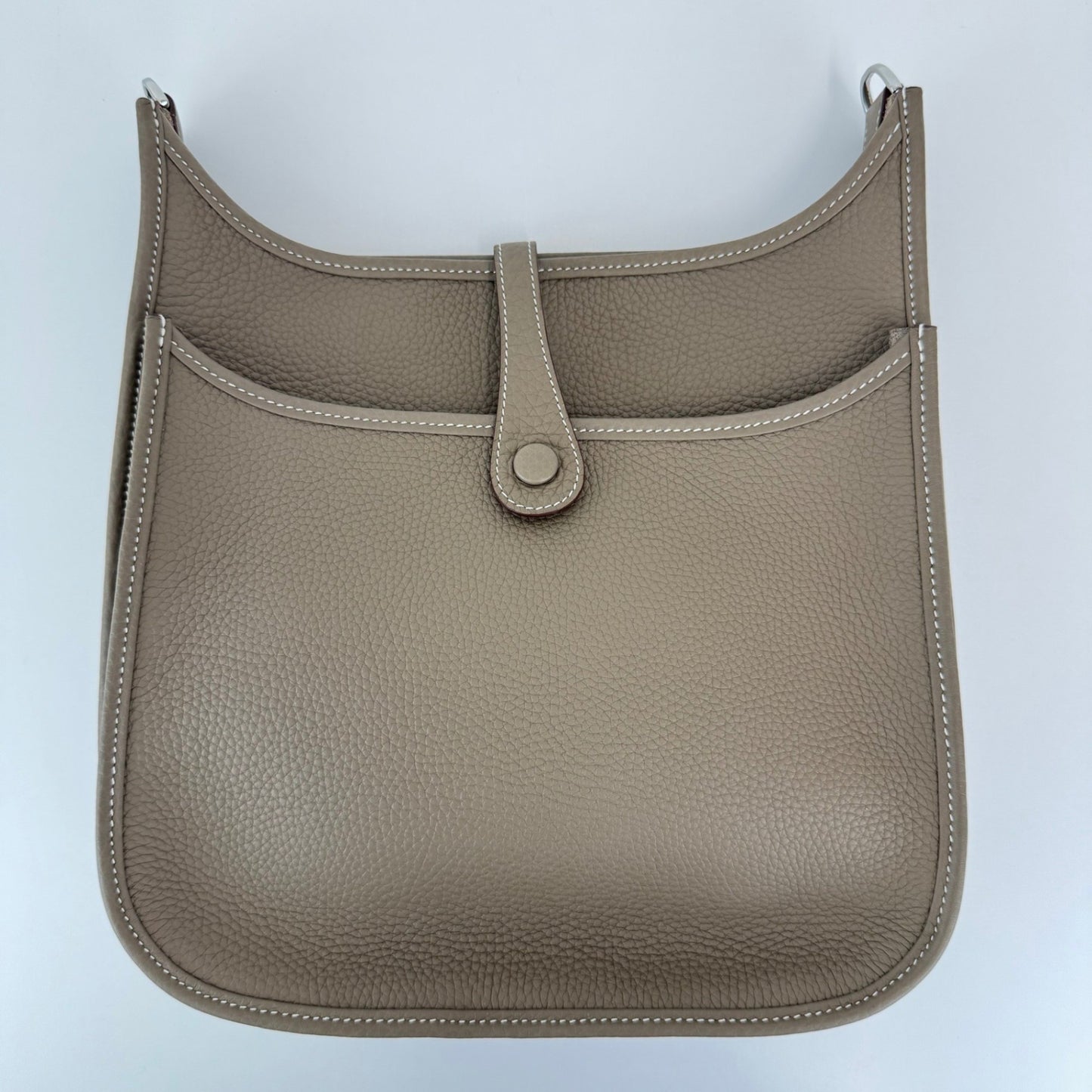 Evelyn PM エヴリンPM Etoupe エトープ PHW シルバー金具 Taurillon Clemence トリヨンクレマンス Stamp-K K刻印