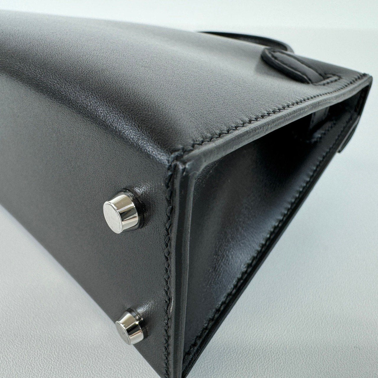Mini kelly ミニケリー Black ブラック PHW シルバー金具 Box ボックス Stamp-U U刻印