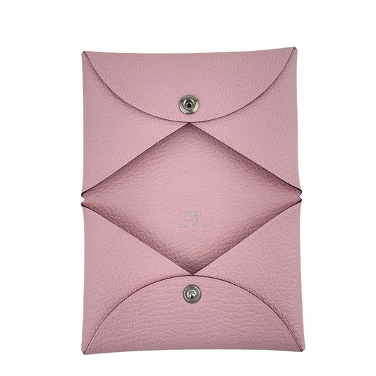 Hermès エルメス Calvi カルヴィ Stamp-K K刻 Rose sakura ローズサクラ Chevre シェーブル