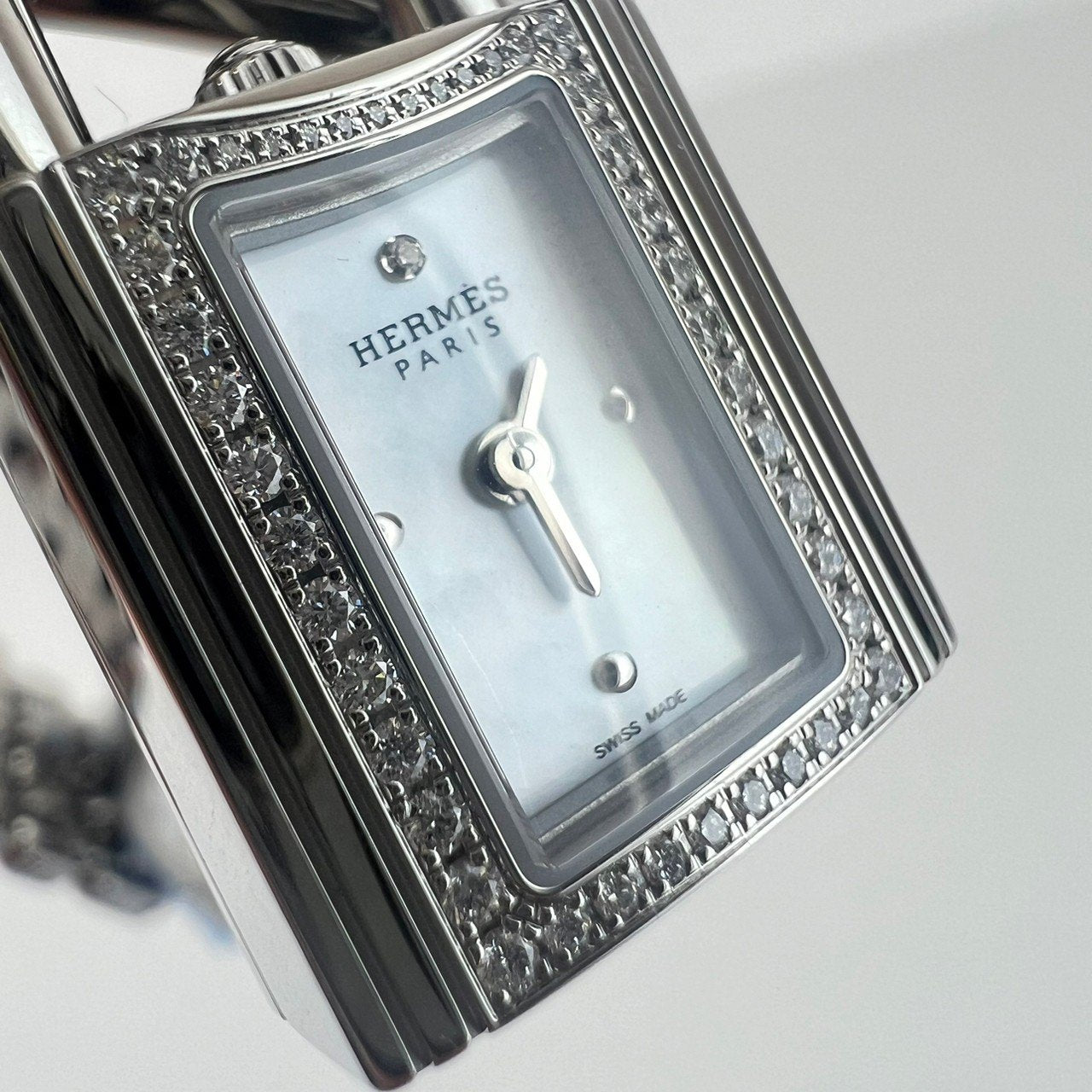 Kelly watch diamond ケリーウォッチダイヤモンド シルバー Box calf ボックスカーフ
