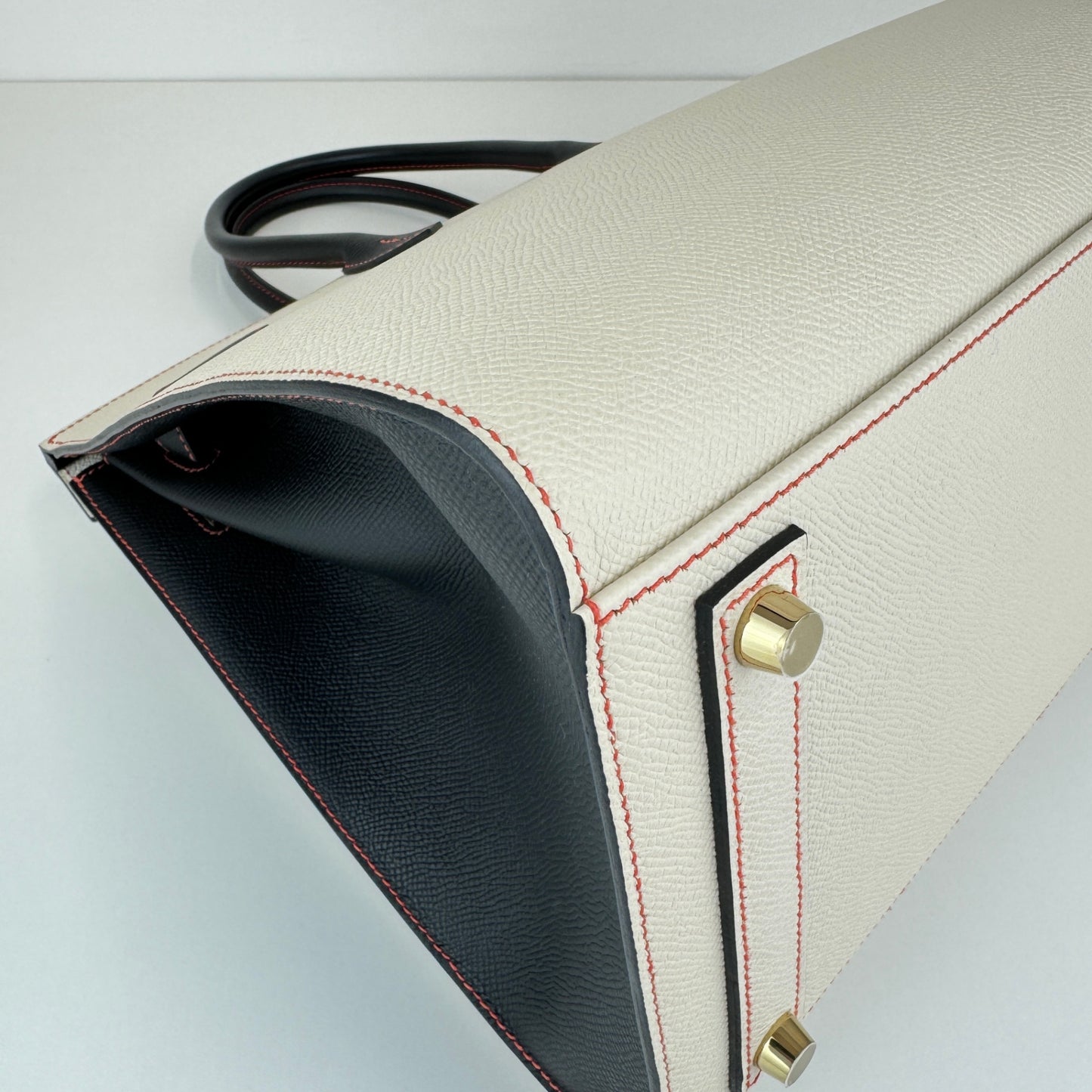 Birkin35 SO バーキン35 スペシャルオーダー Craie/Black クレ/ブラック Epsom エプソン GHW マットゴールド金具 Stamp-B B刻印
