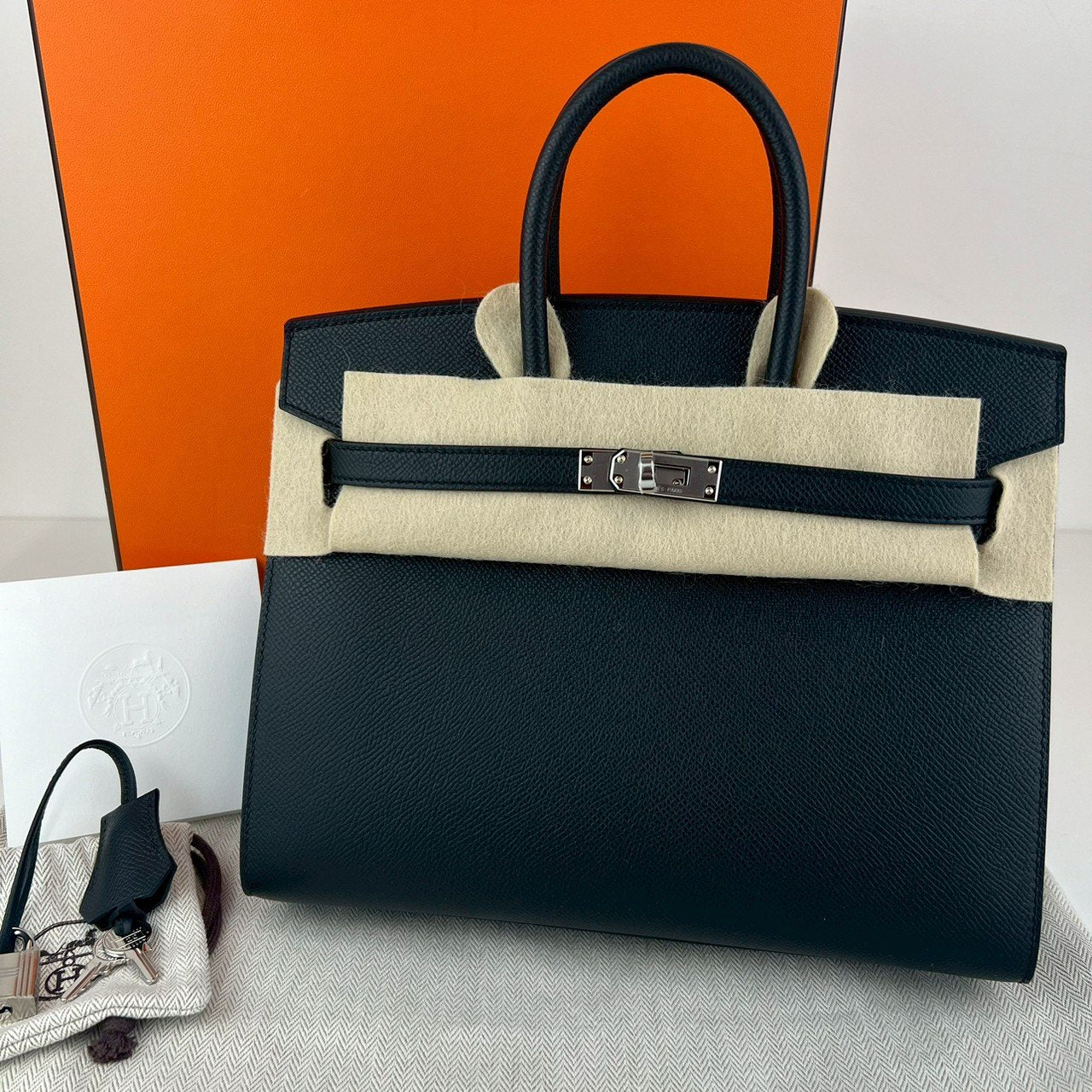 Birkin25 sellier バーキン25 セリエ Black ブラック PHW シルバー金具 Epsom エプソン Stamp-K K刻印