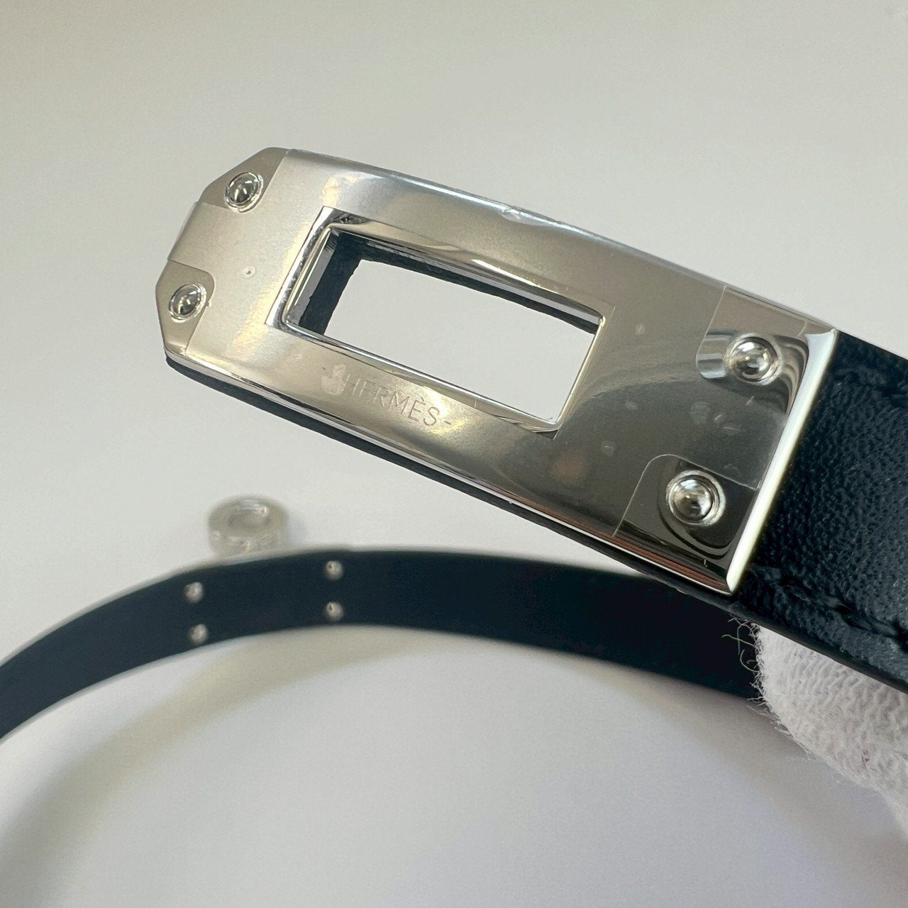 Kelly double bracelet レザーブレスレット ケリー T6 Black ブラック