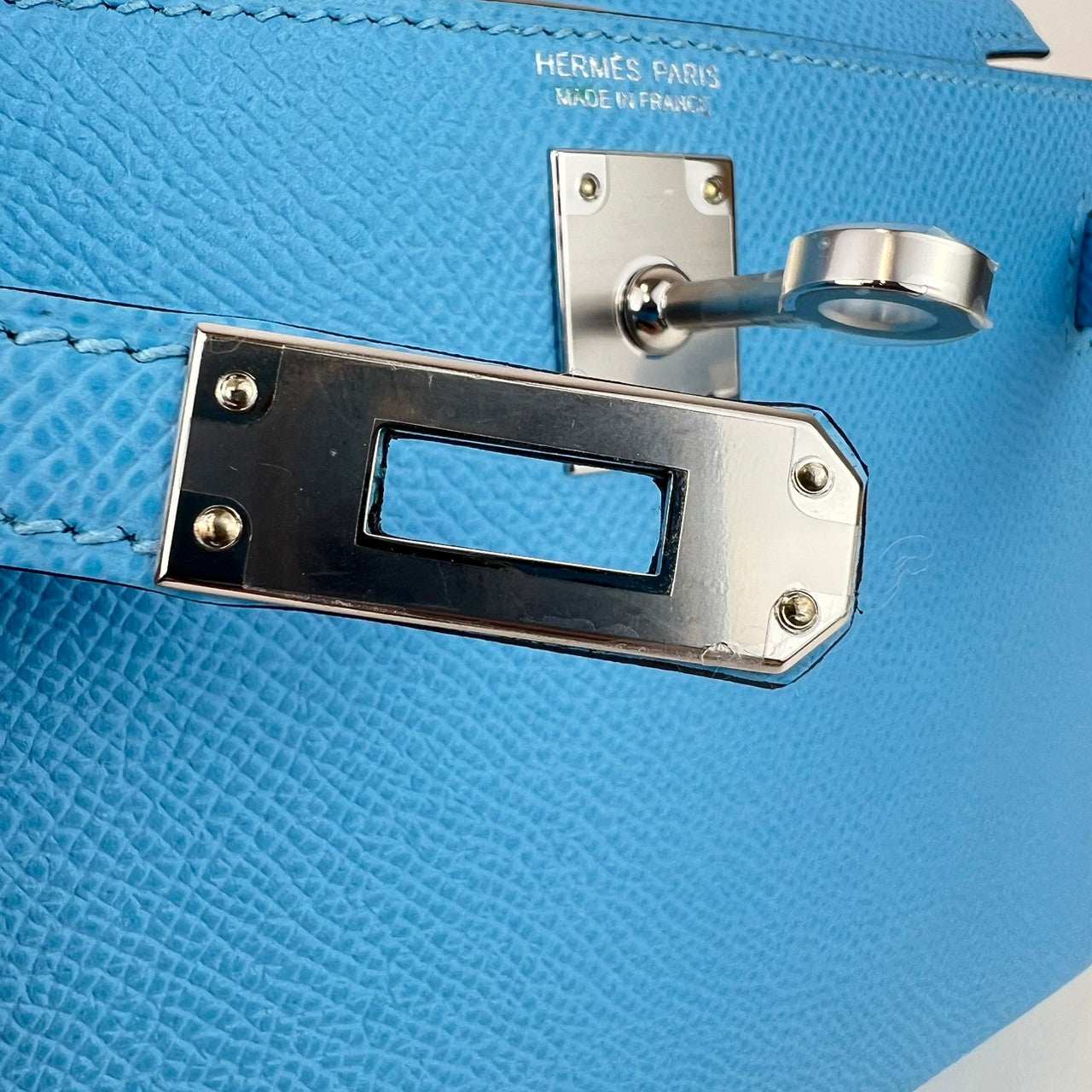 Mini Kelly ミニケリー Celeste セレステ Epsom エプソン PHW シルバー金具 B刻