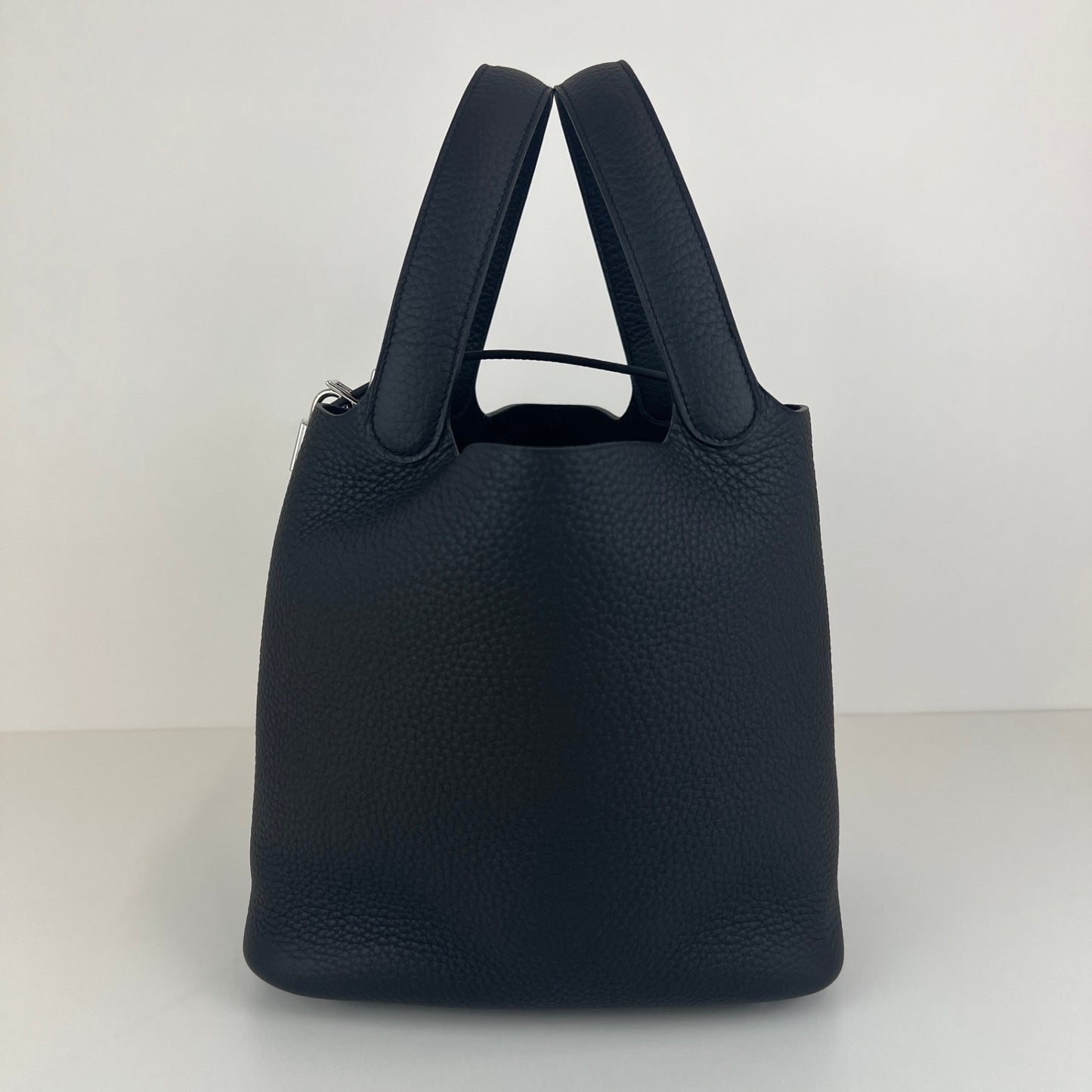 Picotin lock MM ピコタンロックMM Black ブラック Clemence クレマンス PHW シルバー金具 Stamp-K K刻印