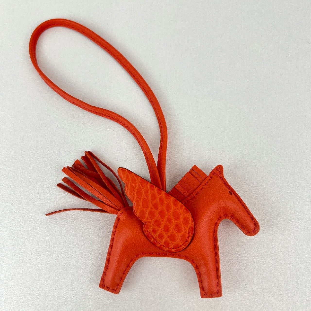 Rodeo Pegasus charm PM ロデオチャーム ペガサス Orange poppy オレンジポピー アリゲーター/スイフト Stamp-U U刻