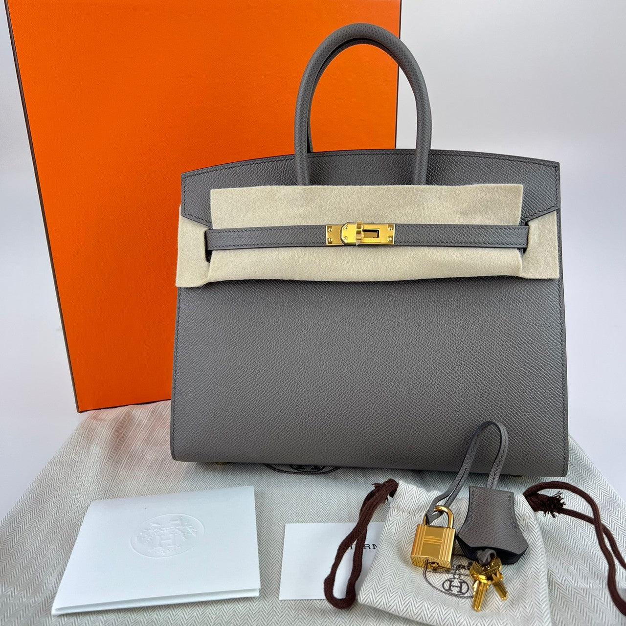 バーキン25 セリエ Birkin 25 Sellier B刻 Stamp-B エタン Etain ゴールド金具 Gold Hardwear エプソン Epsom