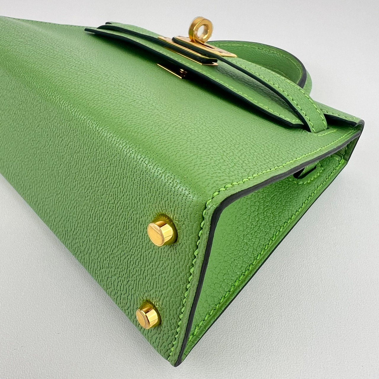 Mini kelly ミニケリー Vert criquet ヴェールクリケット GHW ゴールド金具 Chevre シェーブル Stamp-Z Z刻印