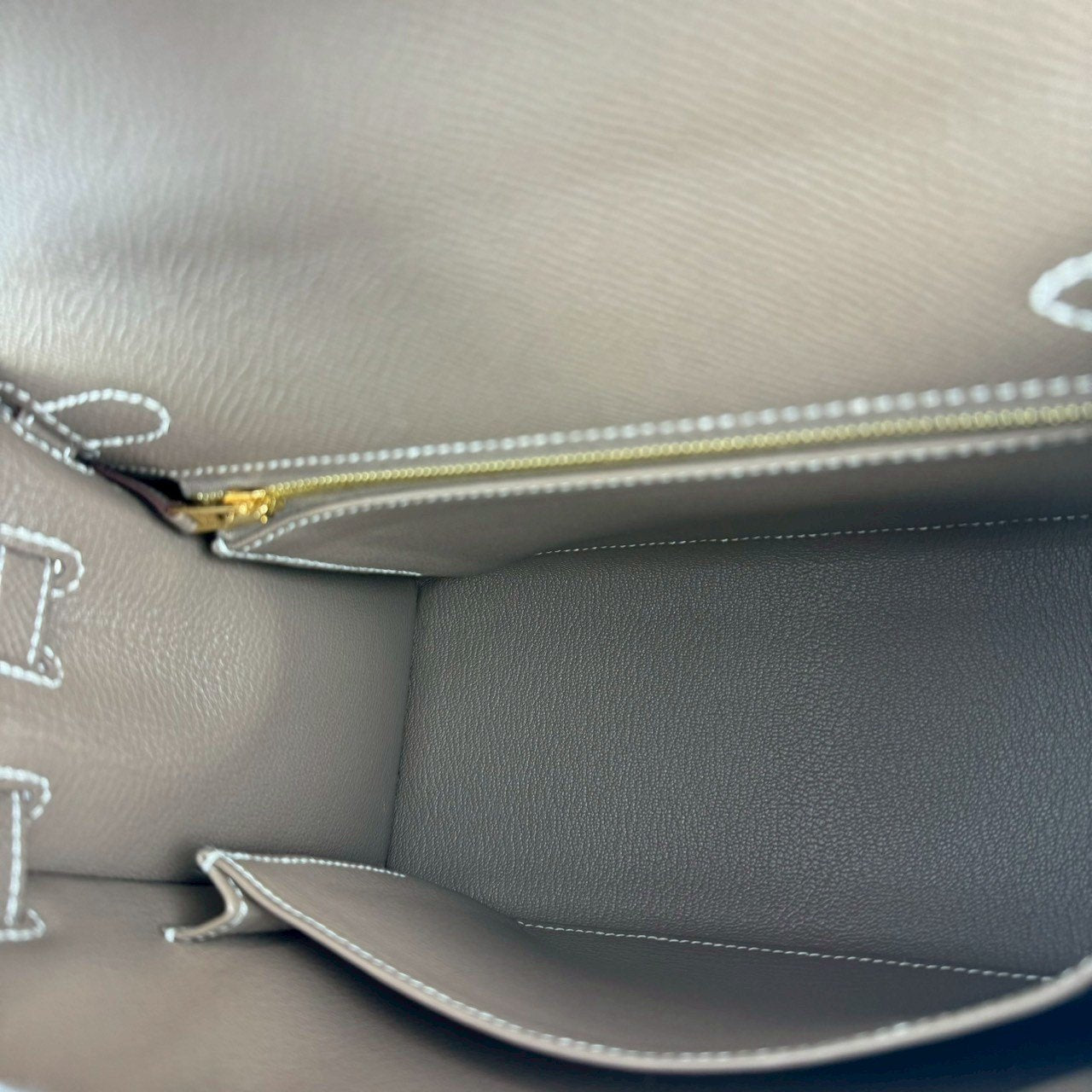 Kelly25 ケリー25 Etoupe エトープ Epsom エプソン GHW ゴールド金具 Stamp-W W刻印