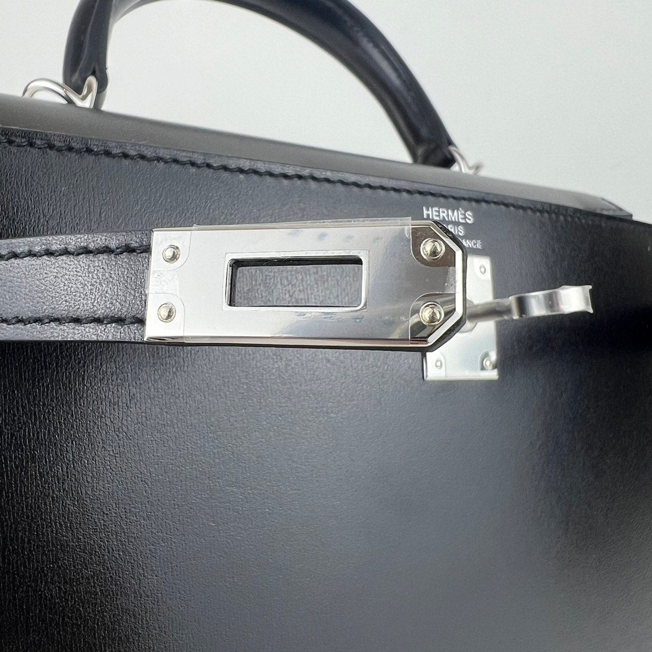 Kelly25 ケリー25 Black ブラック Boxcalf ボックスカーフ PHW シルバー金具 Stamp-W W刻印